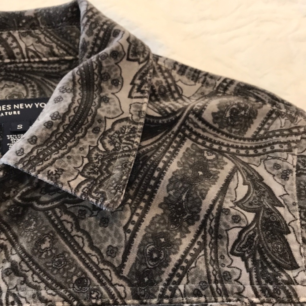 Gorgeous Jones New York Velvet Bomber Jacket